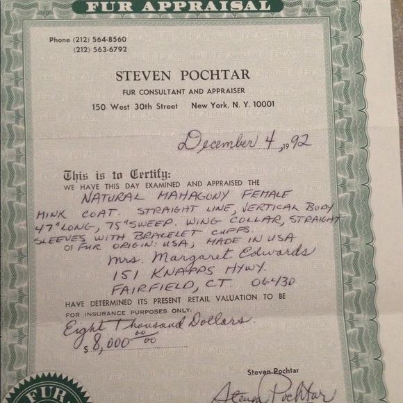 Real 1970s full length brown real mink fur coat NYC long authenticity appraisal - Picture 4 of 9